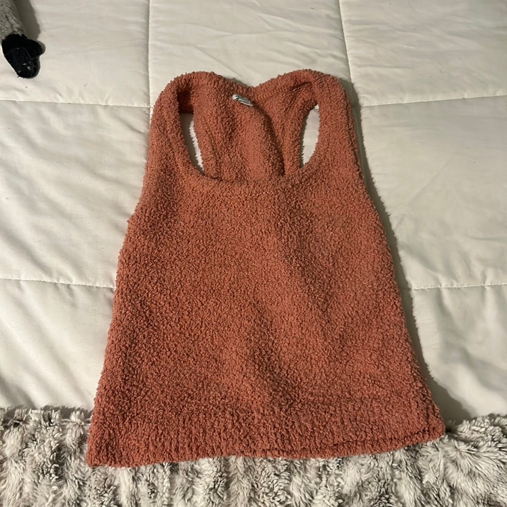 pink aerie fluffy top